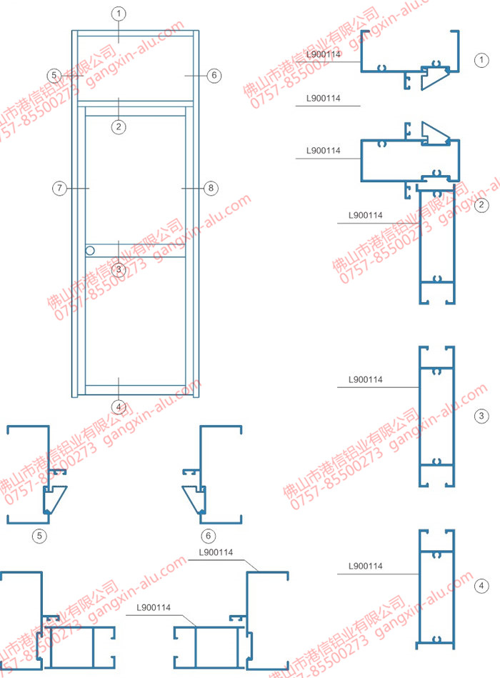 PM70 Vertical Hinged Door